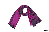 Палантин гарний стильний жіночий кашеміровий модний фіолетового кольору з візерунком, фото 3