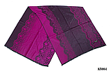 Палантин гарний стильний жіночий кашеміровий модний фіолетового кольору з візерунком, фото 2