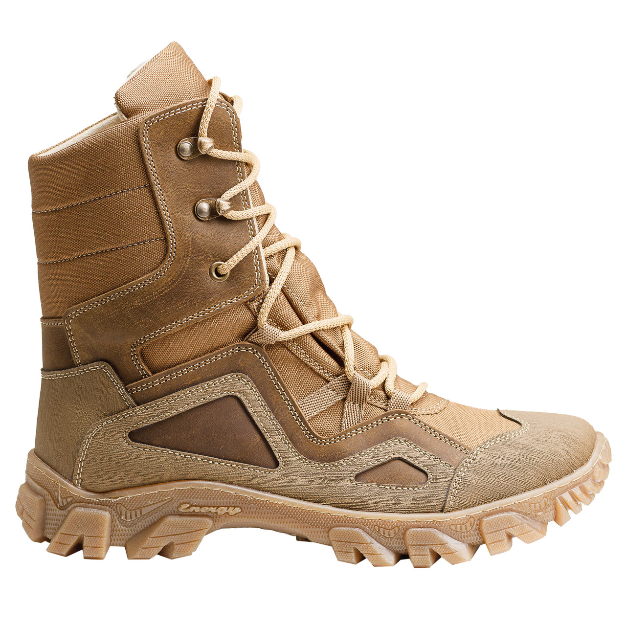 Берці зимові тактичні військові на флісі DESERT койот, фото 1