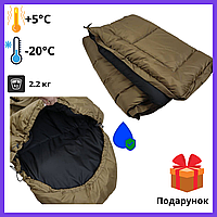 Тактический армейский спальник-одеяло с капюшоном Спальный военный мешок на флисе