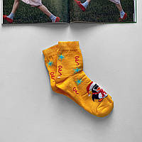 Жіночі махрові шкарпетки Смалій теплі Пінгвіни, Жовті 36-40р.