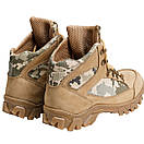 Тактичні демісезонні черевики, військове взуття торнадо піксель зсу койот, фото 4