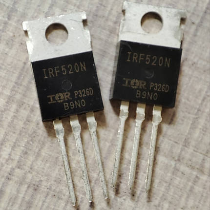 Транзистор IRF520 IR MOSFET N-Канал 100В 0,2 Ом 9.7 А TO-220-3, фото 1