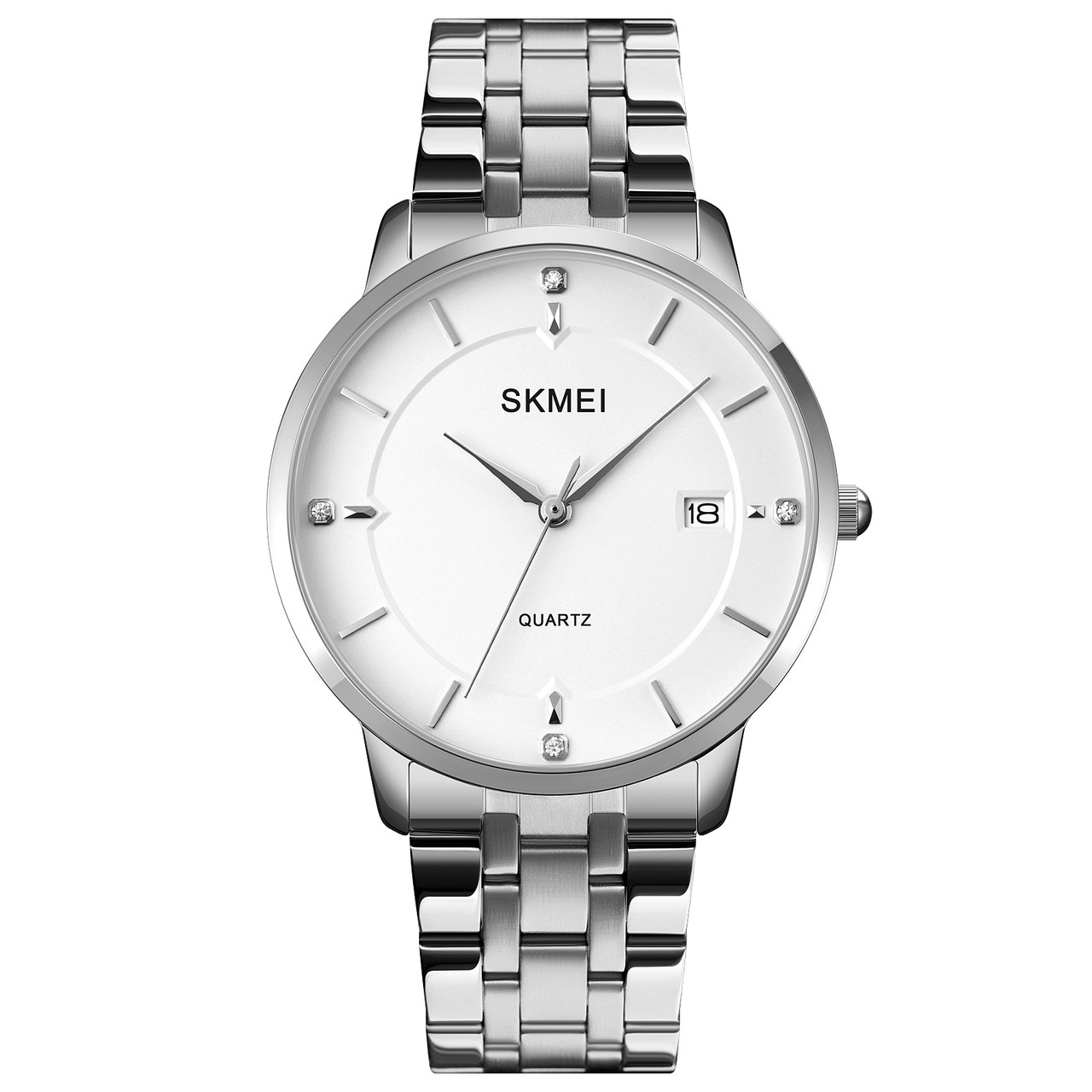 Skmei 1801S сріблястий чоловічий класичний годинник на браслеті