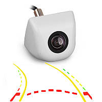 Камера заднього виду універсальна з поворотними лініями LUXUR Dynamic lines 728*512 - Кут 150 - White