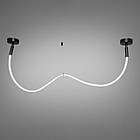 Сучасна світлодіодна люстра шланг 17 Вт колір каркасу чорний D-0721-1500BK, фото 2