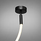 Сучасна світлодіодна люстра шланг 17 Вт колір каркасу чорний D-0721-1500BK, фото 3