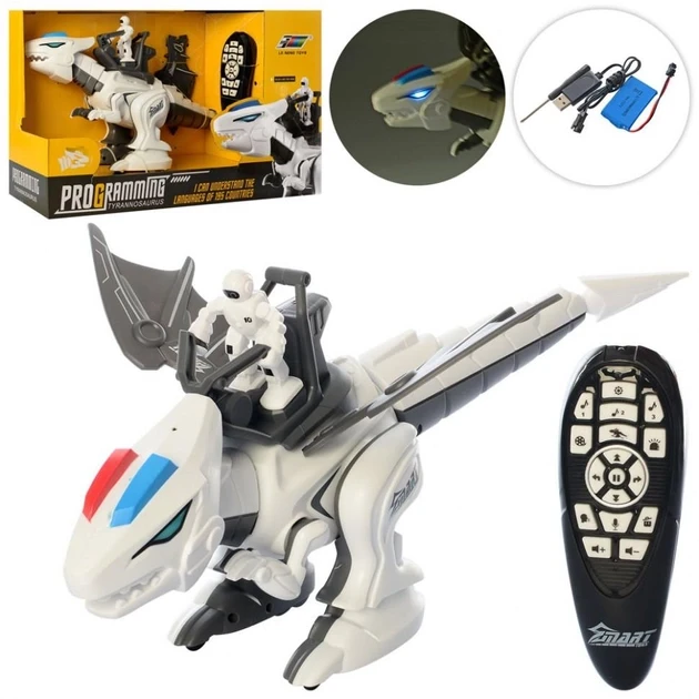 Робот динозавр на пульті керування інтерактивний K 18, 3 режими демонстрації, записування голосових команд, фото 1