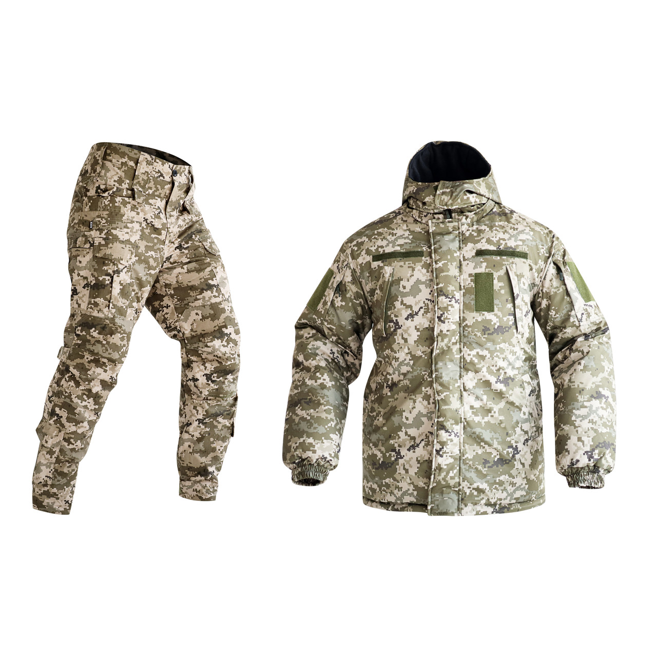 Зимова форма ЗСУ (Бушлат Grifon на флісі плащівка + Штани тактичні на флісі GRIFON Apex Rip-Stop), фото 1