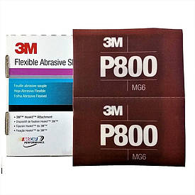 Абразивний водостійкий аркуш P800 на плівці з липучкою Velcro 3M Crow 17×14см