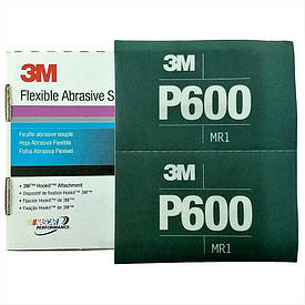 Абразивний водостійкий аркуш P600 на плівці з липучкою Velcro 3M Crow 17×14см