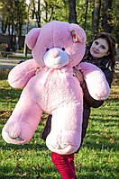 Мягкая игрушка плюшевый мишка в подарок 130 см розовый женские подарки к 8 марта медведь