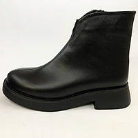 Женские весенние/осенние ботинки из натуральной кожи. 40 размер. TP-561 Цвет: черный