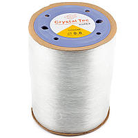 Силіконова нитка основа для браслета 0,8 мм Прозорий 1 котушку +-600 м