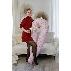 Подушка для вагітних "Зірки на рожевому"