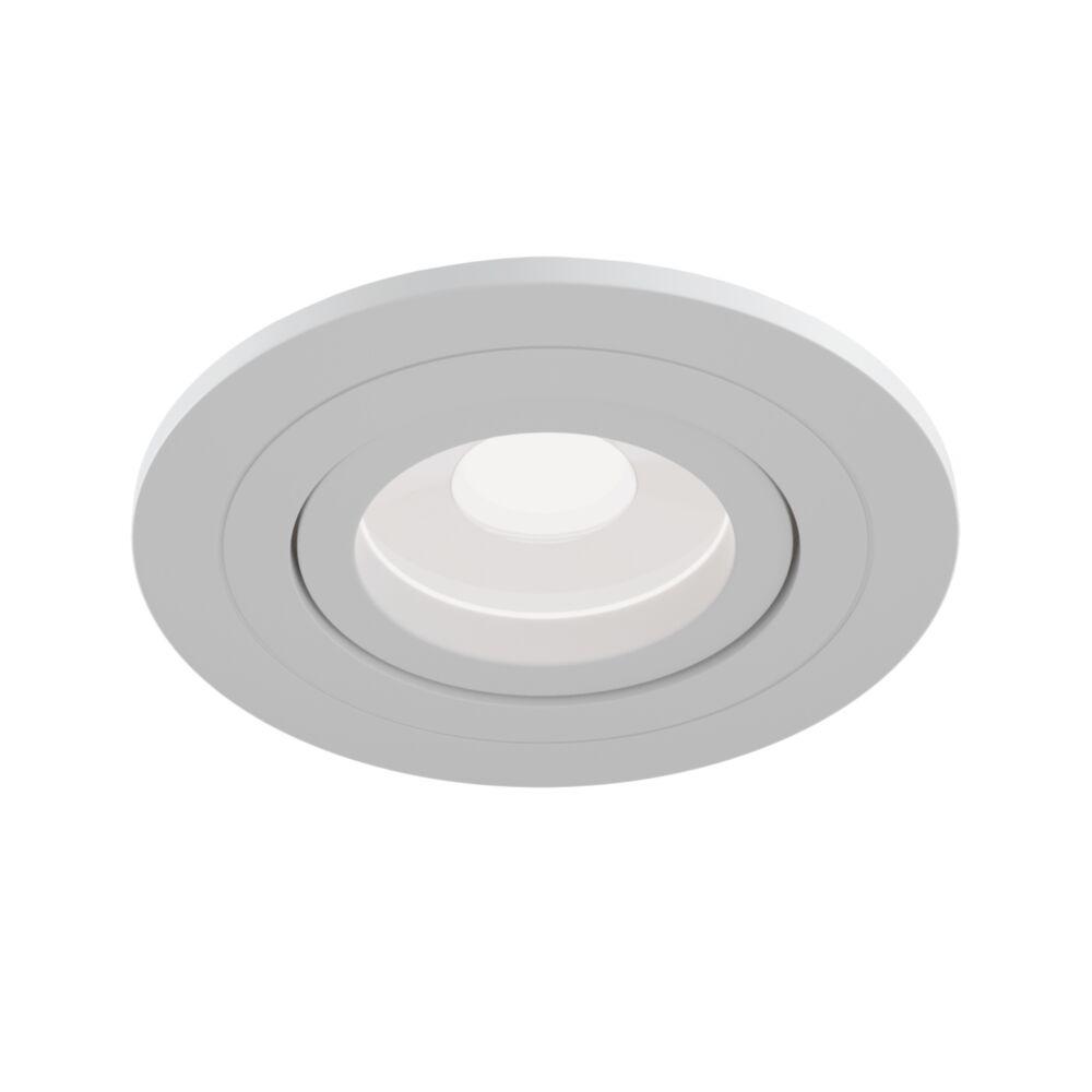 Врізний точковий світильник 92×25mm глб.врз.80мм GU10 білий поворотний 2300023-2-01W