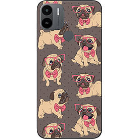 Бампер силіконовий Case для Xiaomi Redmi A2 Plus з малюнком Мопсики