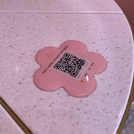 Об'ємна наліпка з QR-кодом 60х60 мм, Комплект із 10 шт. ACRY, фото 1