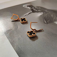 Золоті сережки Amari з натуральним оніксом (13266001), фото 3