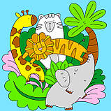 Набір для розпису по контурах для дітей Riviera Blanca Анімалізм 25x25 см (КА-140), фото 3