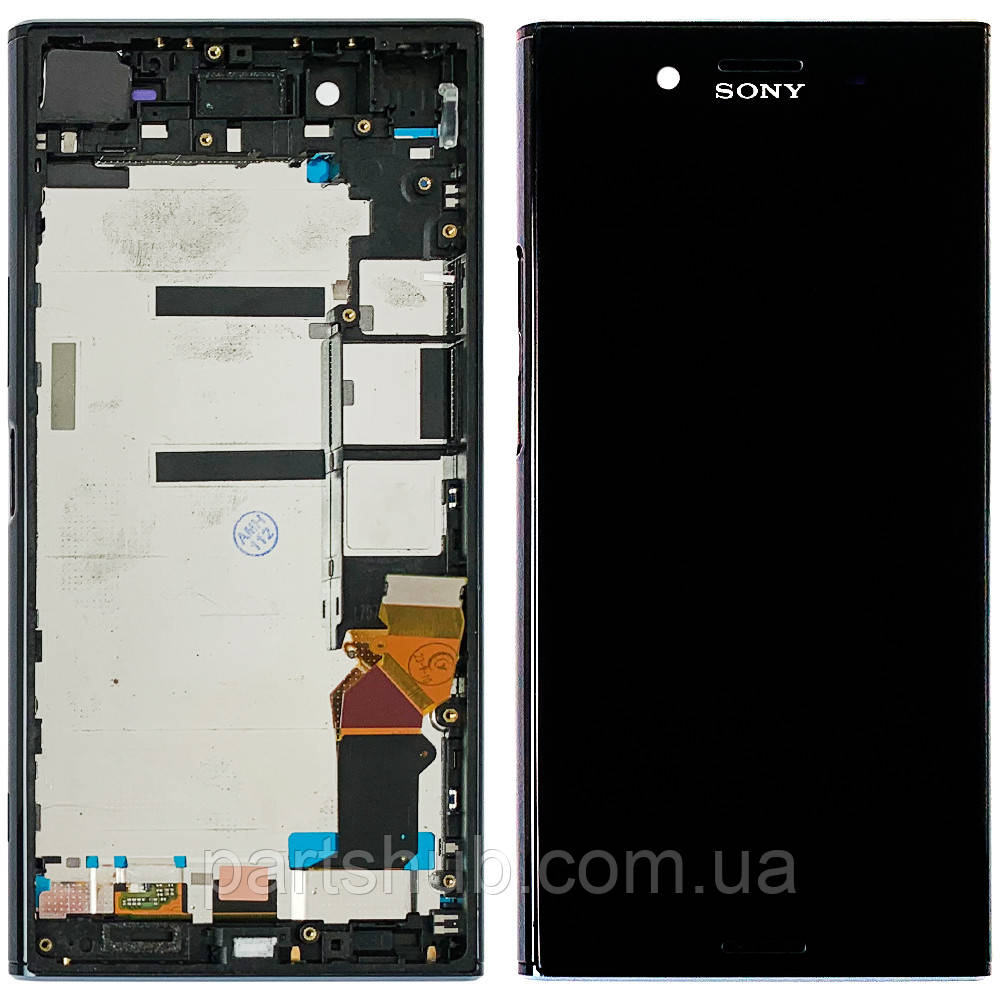 Дисплей (екран) Sony Xperia XZ Premium G8142 G8141 SO-04J з тачскріном (чорний (темно-синій) оригінал Китай з рамкою), фото 1