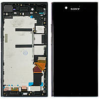 Екран (дисплей) Sony Xperia XZ Premium G8142 G8141 SO-04J + тачскрин черный (темно синий) оригинал Китай с