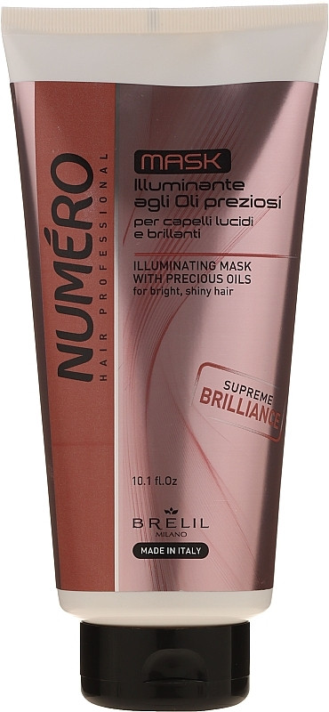 Маска для надання волоссю блиску з цінними оліями Brelil Numero Illuminating Mask With Precious Oil 300 мл.