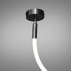 Сучасна світлодіодна люстра шланг Роуплайт 17 Вт колір каркасу чорний хром D-SY0721-1500BHR, фото 3