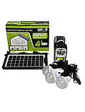 Потужна система автономного освітлення та зарядки GDPlus GD-9 4500 мА/год із сонячною панеллю/ліхтарем/лампою, фото 2