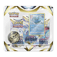 Покемон Бустер Pokémon TCG: Sword & Shield-Silver Tempest 3 Booster Packs, Coin & Manaphy Promo Card