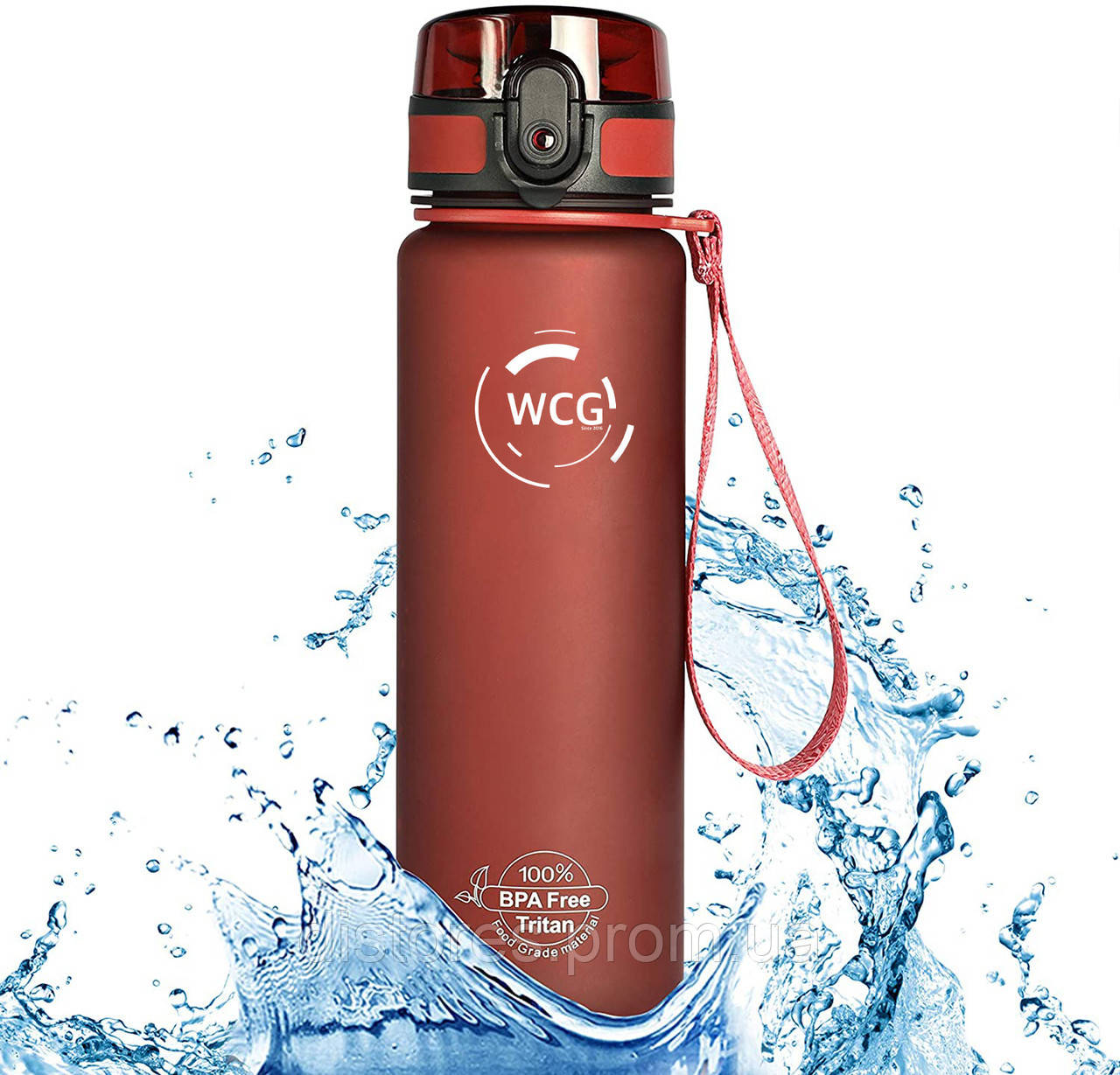 Бутылка для воды WCG Red 1 л DI, код: 6467177 - фото 1 - id-p1988410356