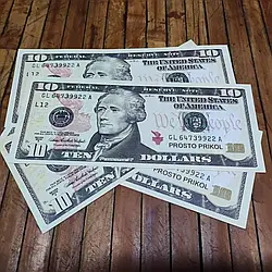 Сувенірні гроші 10 $