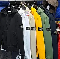 Нові Худі Stone Island ( Чорне, сіре, хакі) M