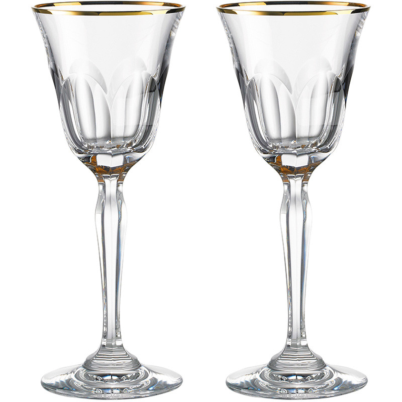 Набір із 2 келихів для червоного вина 185 мл Rogaska Aulide Gold