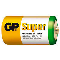 Батарейка GP Super алкалиновая LR20 D,бочка(2/20/120шт)пленка