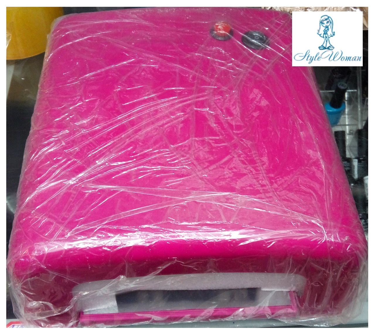 УФ лампа 36W з таймером YRE малинова