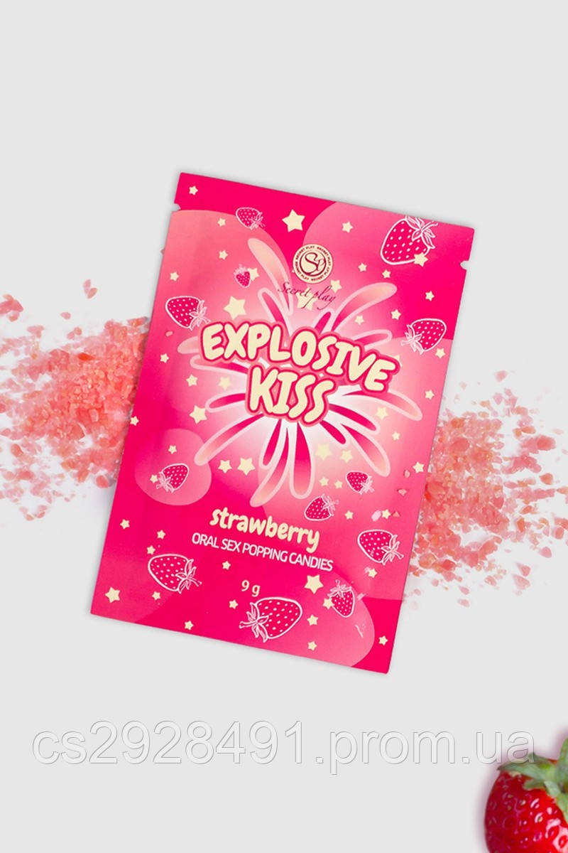 Вибухонебезпечні кристали цукру STRAWBERRY POPPING CANDIES