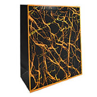 Пакет подарунковий паперовий XXL "Golden marble" 51*72*18см Stenson ST01627-XXL (Чорний) [Склад зберігання: