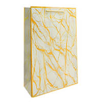 Пакет подарунковий паперовий XXL "Golden marble" 51*72*18см Stenson ST01627-XXL (Світло-сірий) [Склад