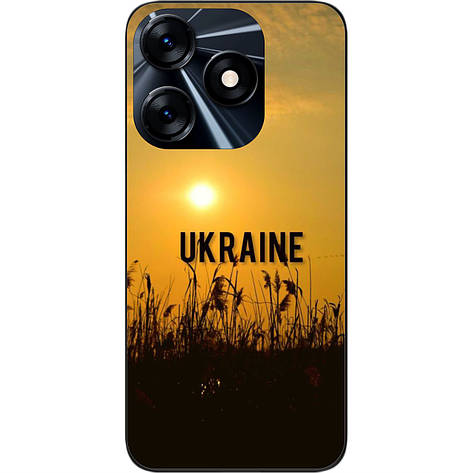 Силіконовий чохол Case для Tecno Spark 10 з картинкою Захід у полі, фото 1