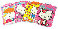 Блокнот на спирали Hello Kitty с аппликацией и глитером, 15,8*9см, цв. печать с одной стороны и одноцветная с