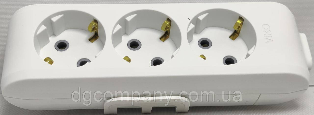 Колодка Viko multilet на 3 гнізда із заземленням, фото 1