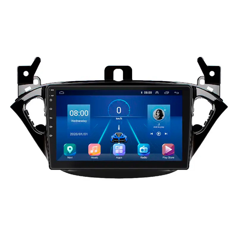 Штатна магнітола Lesko для Opel Corsa E 2014-2019 екран 9" 6/128Gb 4G Wi-Fi GPS Top