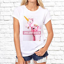 Футболка жіноча з прикольним принтом Unicorn Queen