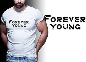 Чоловіча футболка біла Forever Young