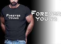 Мужская футболка Forever Young черная