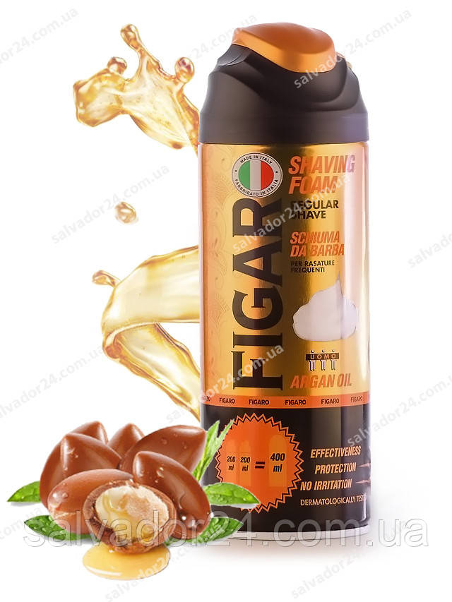 Піна для гоління Figaro Арганова олія 400 ml Італія