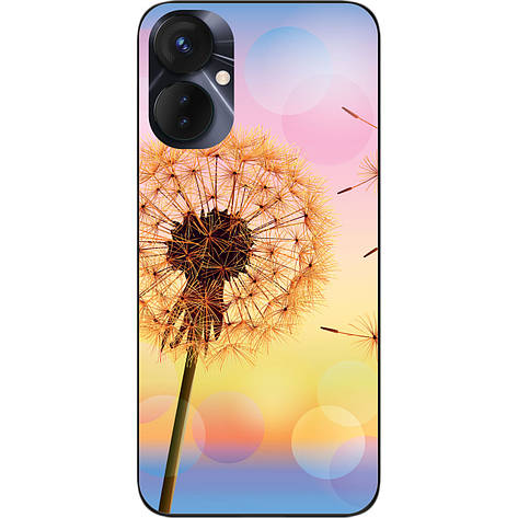 Силіконовий чохол Case для Tecno Spark 9 Pro (KH7n) з картинкою Кульбаба, фото 1