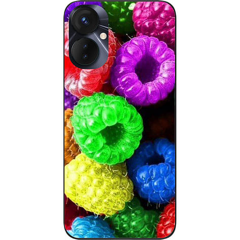 Силіконовий чохол Case для Tecno Spark 9 Pro (KH7n) з картинкою Малина, фото 1