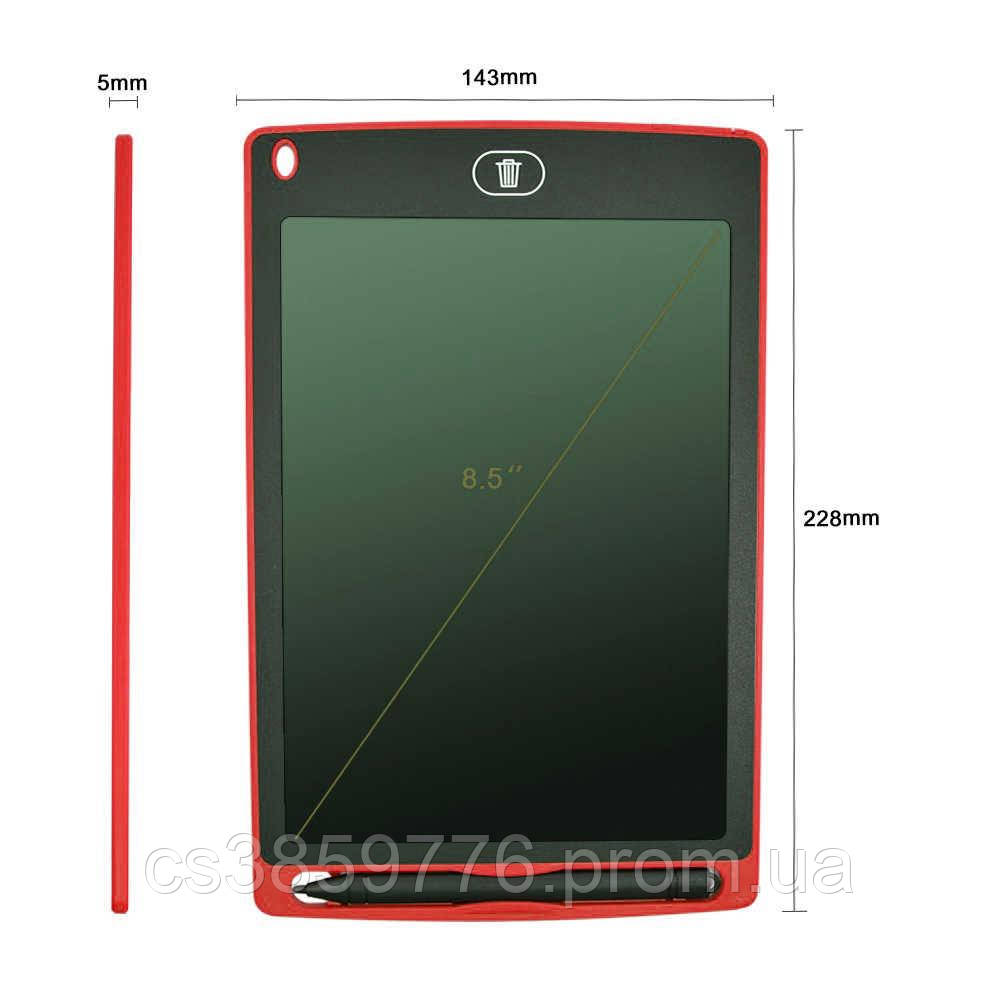Детский планшет для рисования Writing Tablet LCD 8.5 Red, Планшет для рисования ребенку GCC - фото 2 - id-p1988537010